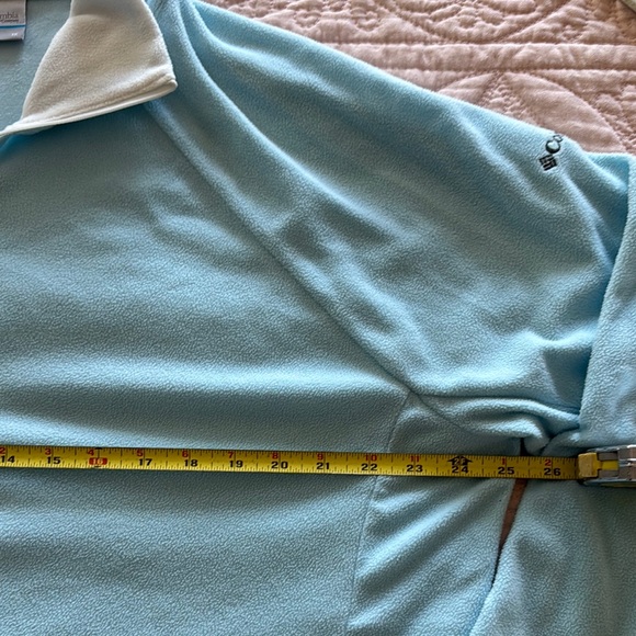 Columbia Sky Blue Light Weight Fleece Pullover 1X - Picture 9 of 14